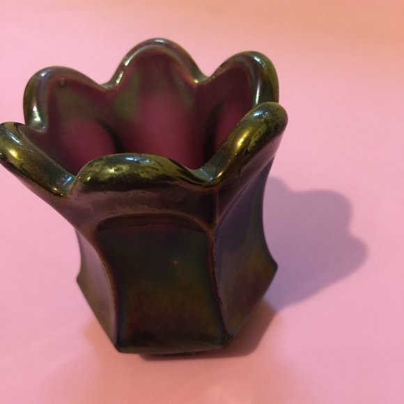 Vintage Amethyst Carnival Glass Toothpick Holder - Picture 16 of 16